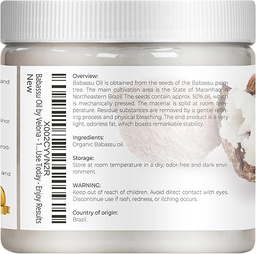 Vista 35 de velona Aceite de ricino orgánico certificado por USDA – 16 onzas líquidas (con bomba) Para el crecimiento del cabello, pestañas y cejas Prensado