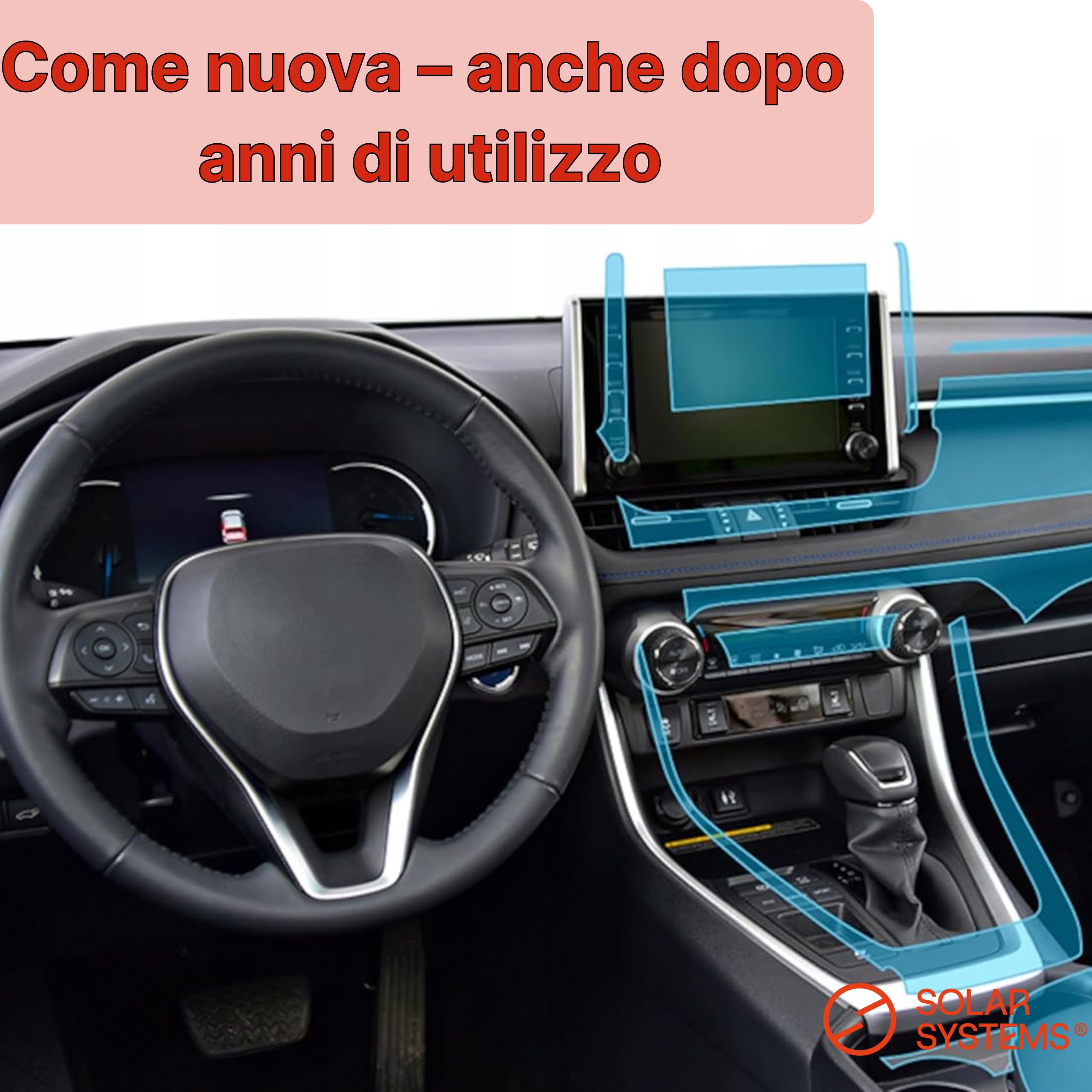 Solar Systems - Pellicola protettiva per auto con rivestimento idrofobico e funzione autorigenerante - Pellicola adesiva in PPF - Protezione anti-ingiallimento - Lucido 152x100cm