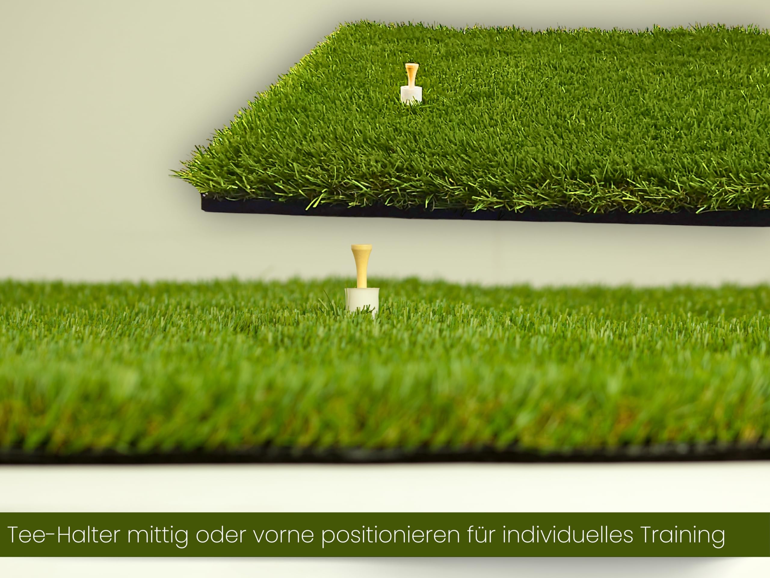 Abschlagmatte Golf 85 x 65cm, Outdoor, Indoor, inkl. Teehalter + Tee verstellbar, chippen, Driven, zusammenrollen, tragbar