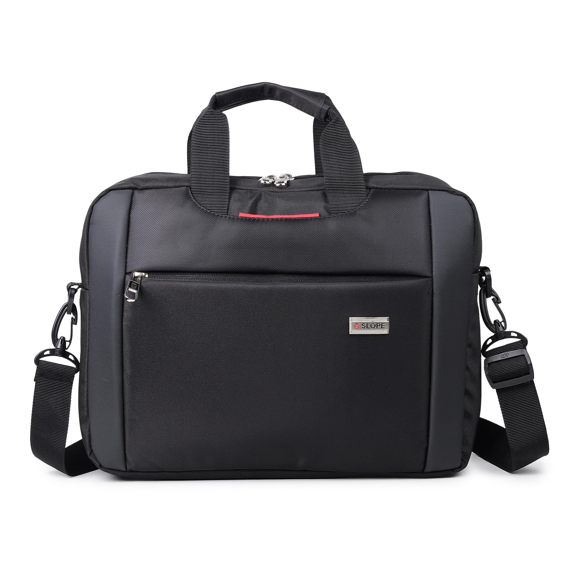 SLOPE Professional Laptop (15.6') Messenger Bag with Tablet Compartment & Multiple Organisers 3x more Water resistant with Rainproof Zippers, Office Bag for Men & Women