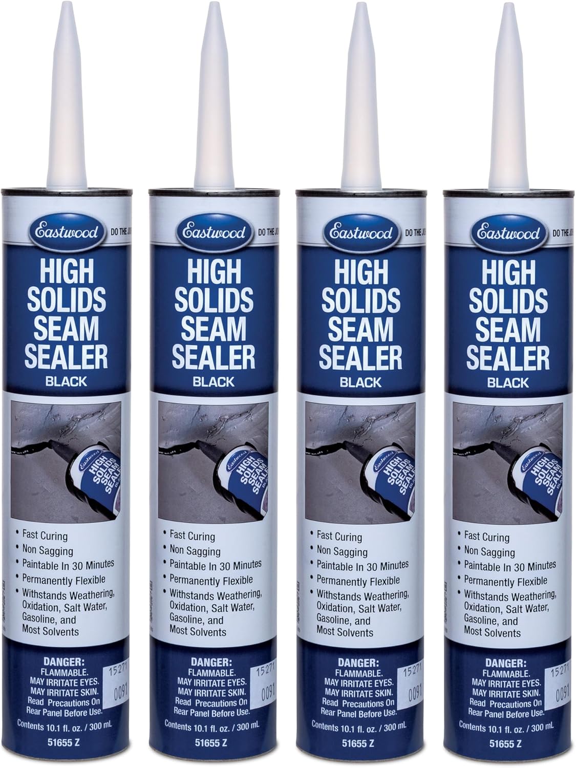 Eastwood Flexible Insulated Waterproof Black Seam Sealer Cartridge Floor Trunk Fender | 2 Pack