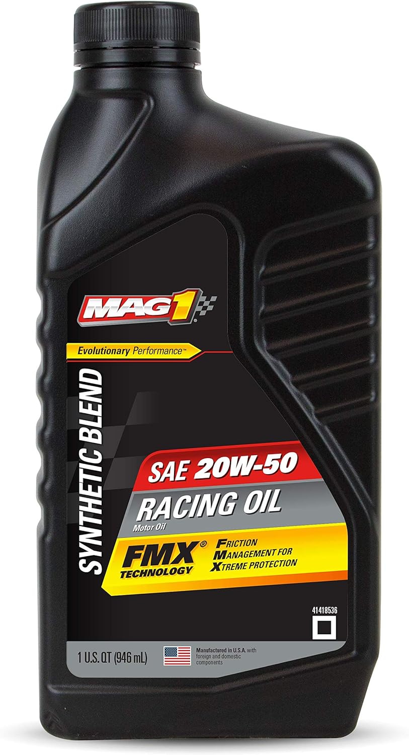 Mag 1 62888 Synthetic Blend 20W-50 Racing Oil - 1 Quart (Pack of 6)
