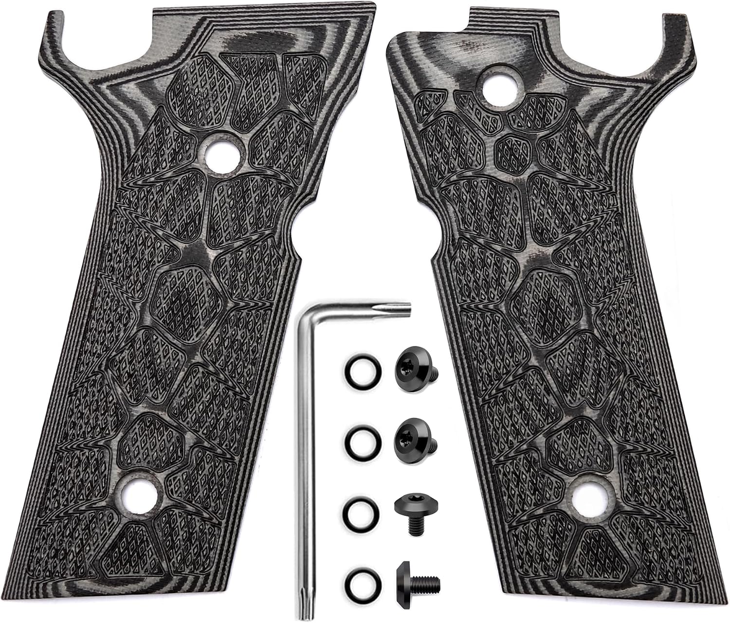 Guuun G10 Grips for Beretta 92XI / 92GTS Full Size, OPS Cyber Scales Texture Makes The Stick to Your Hand