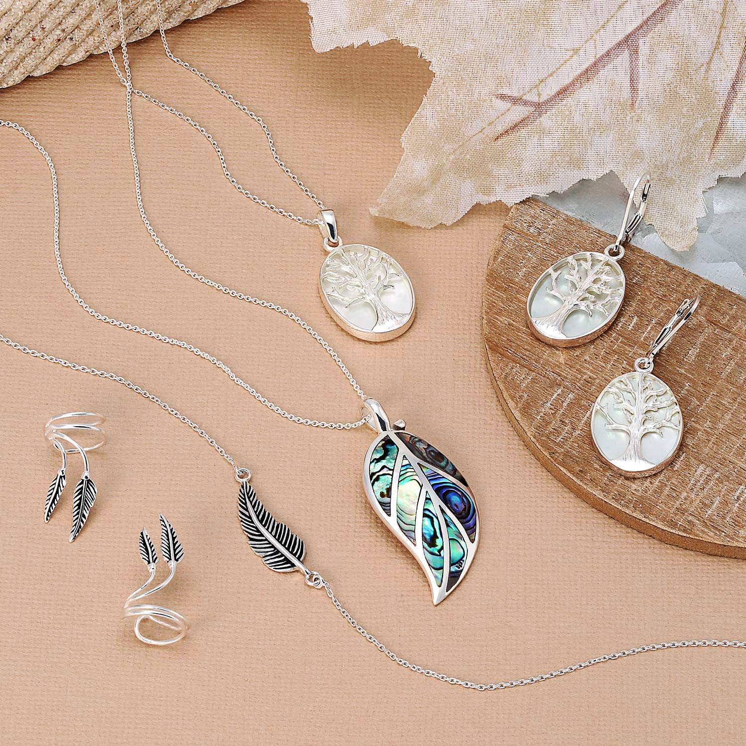 Doppio Orecchino A Clip In Argento Sterling Ossidato .925 A Forma Di Foglia Con Cartilagine A Doppia Foglia Per Orecchie Non Forate Adatto Sia Che Per Uomini Gioiello Occidentale Per L'Orecchio Helix