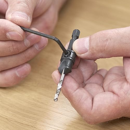 Miniatura 3 de Trend Juego de 5 avellanadores de liberación rápida, vástago hexagonal de 14 pulgadas, cuerpo de acero para herramientas, broca HSS, paquete de 5,