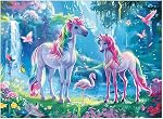 200 Pièces puzzles pour adultes et adolescents et enfants Jeux de la famille Licornes Princess Puzzle pour enfants (Enchanted Forest Ride)