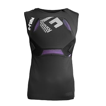 G-Form MX Spike Chest & Back Shirt - Protective Bike Shirt with Chest & Back Pads - Breathable & Durable Athletic Shirt for Biking - Sports Shirt with Zipper - Black, Adult Large