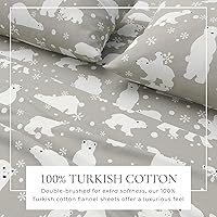 Vista 75 de Great Bay Home Christmas Flannel Sheet Set Full Size - 100% Turkish Cotton, Double-Brushed, Winter Bed Sheets - Ultra-Soft, Cozy, 4-Piece Holiday