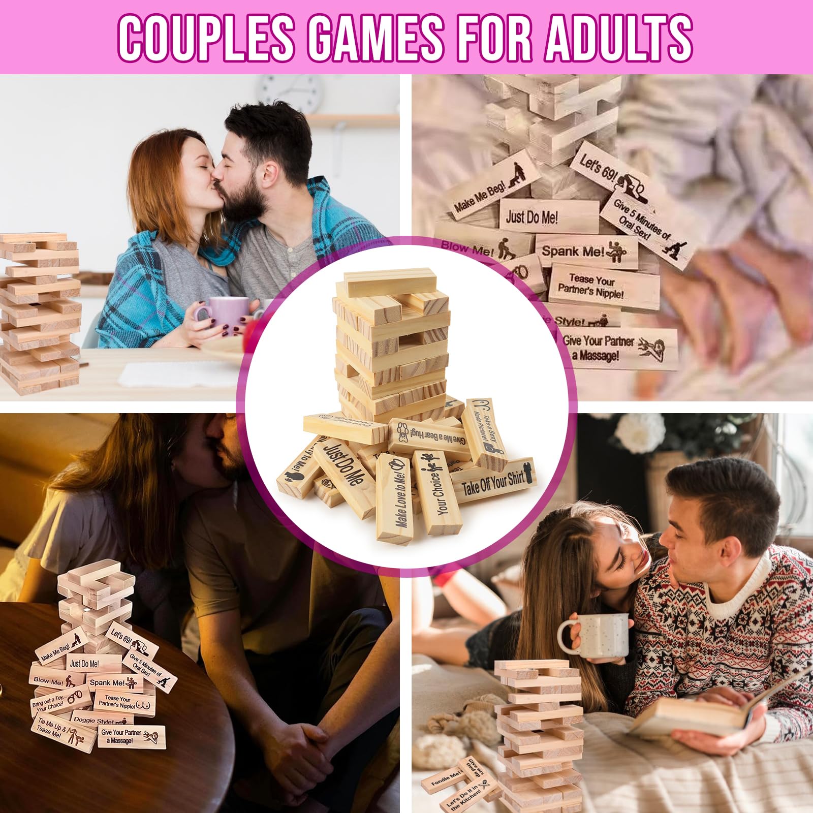 Gioco Super Naughty Block Tower - Torre in Legno | Sanoneinch