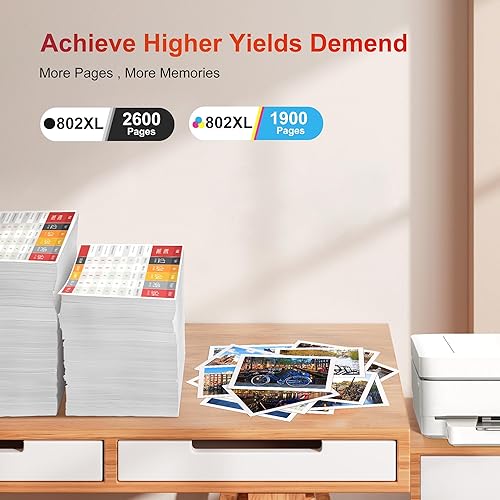 Miniatura 3 de ejet Cartuchos de tinta remanufacturados 802XL de repuesto para Epson 802 T802 802XL cartuchos de tinta Paquete combinado para Epson WF-4740 WF-4730