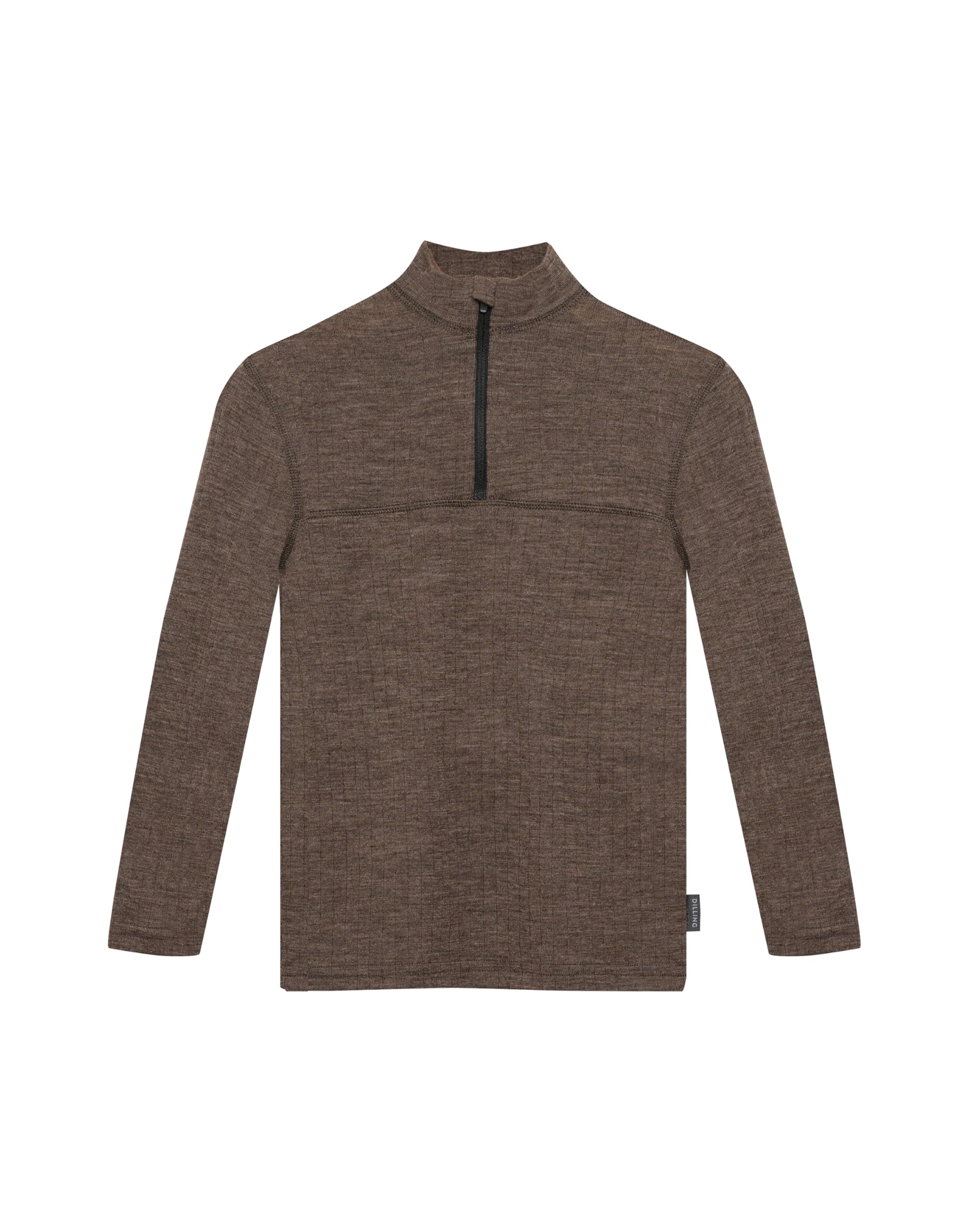 Dilling Kinder Merinowolle Langarmshirt Reißverschluss Baselayer Unterwäsche temperaturregulierend und atmungsaktiv