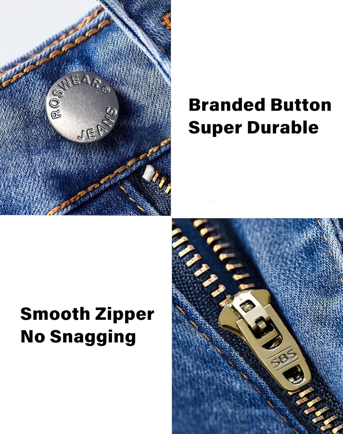 roswear Women's Bermuda Shorts Distressed High Waisted Denim Jean Shorts with Frayed Hem - Image 5