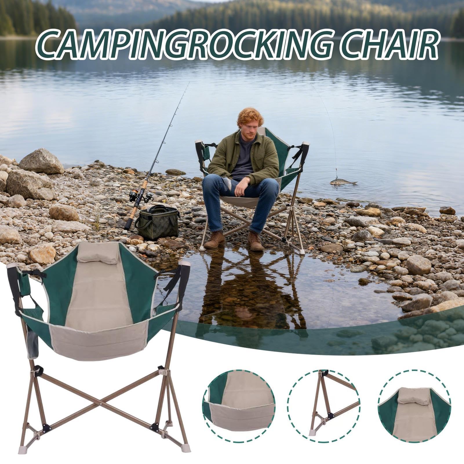 Chaise de Camping Portable Pliable Anti-Dérapant À Charge Portante 140 kg | Chaise Longue Pour La Plage Pour L'Extérieur La Pêche Le Pique-Nique La Terrasse La Pelouse Le Jardin La