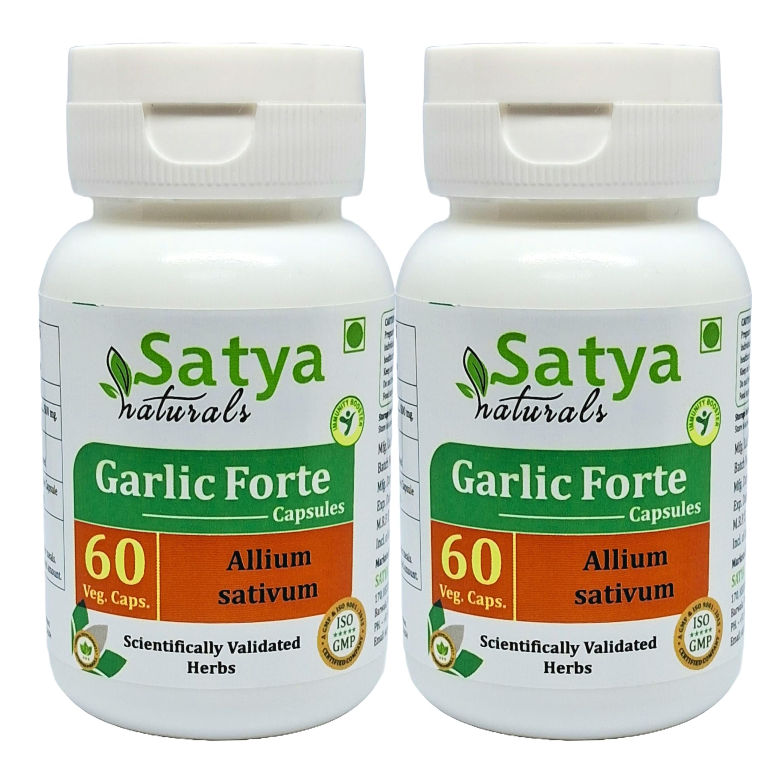 Allium Sativum (Garlic, Lahsan) Extract Capsules | Highest Potency, 100% Herbal Product | Pack of 60 X 500 mg. Veg. Capsules (Pack of 1 Bottle) — Amazon image 7