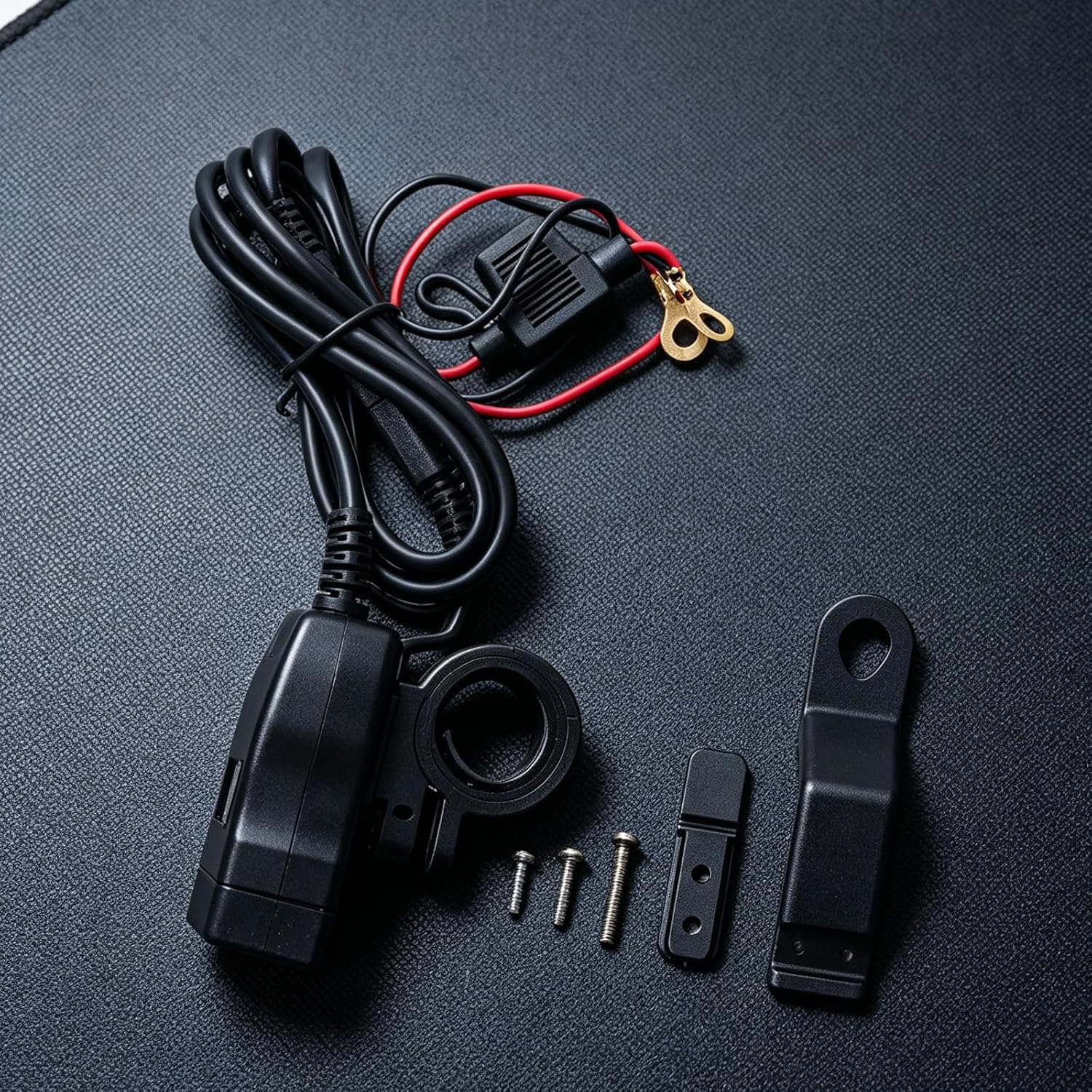 YARNOW Motorcycle SAE to USB Charger QC+PD Dual USB Port Power Outlet for Cellphone and GPS Navigation Handlebar Mirror Mount Battery Charger
