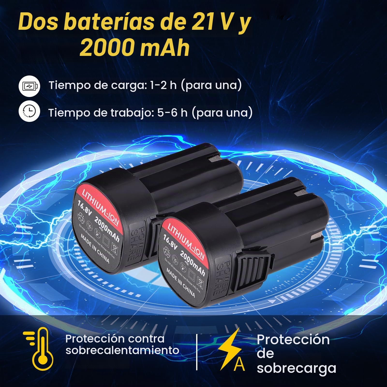 Tijeras de Podar Eléctricas 35mm Profesionales Tijeras de Podar con Baterías 21V 2x 2000Amh Ultraligera SK5 LCD Motor para Viñedos, Olivos, Árboles Frutales Amarillo