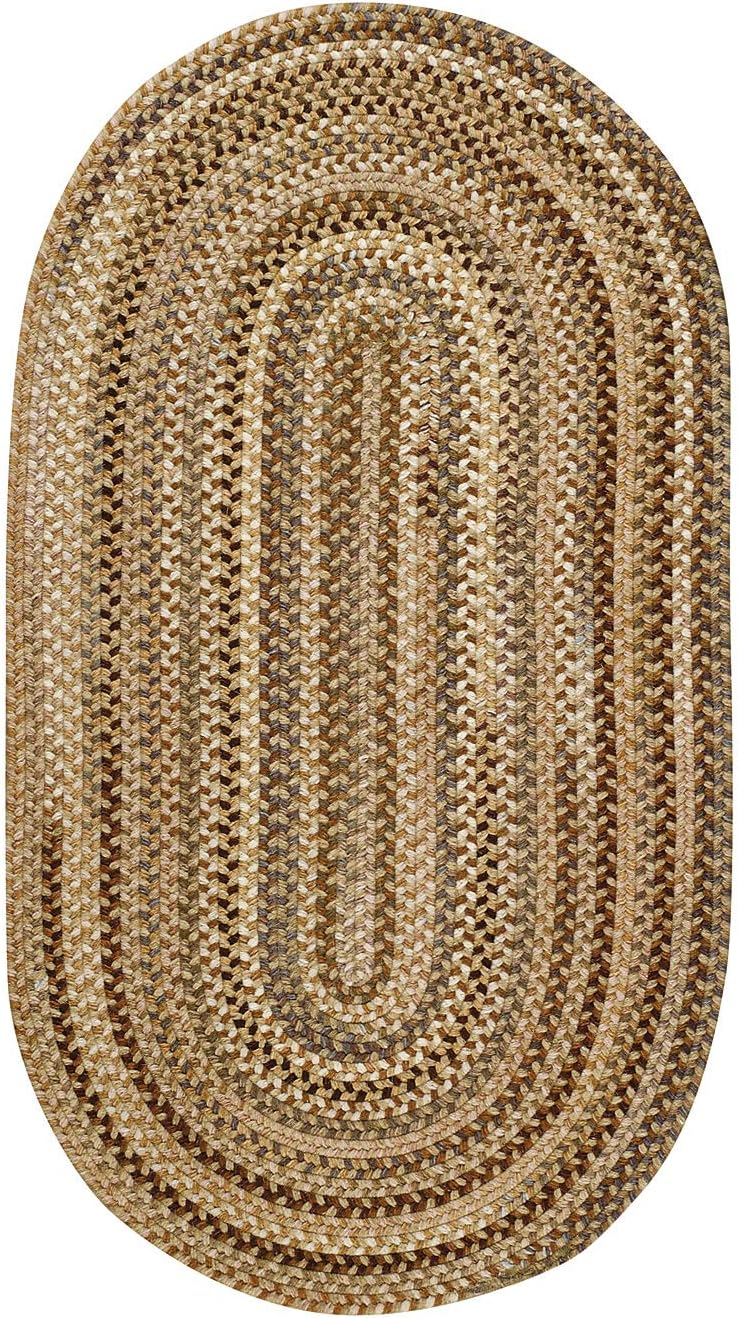 Capel Rugs Manchester Oval Braided Area Rug, 2 x 3, Brown Hues