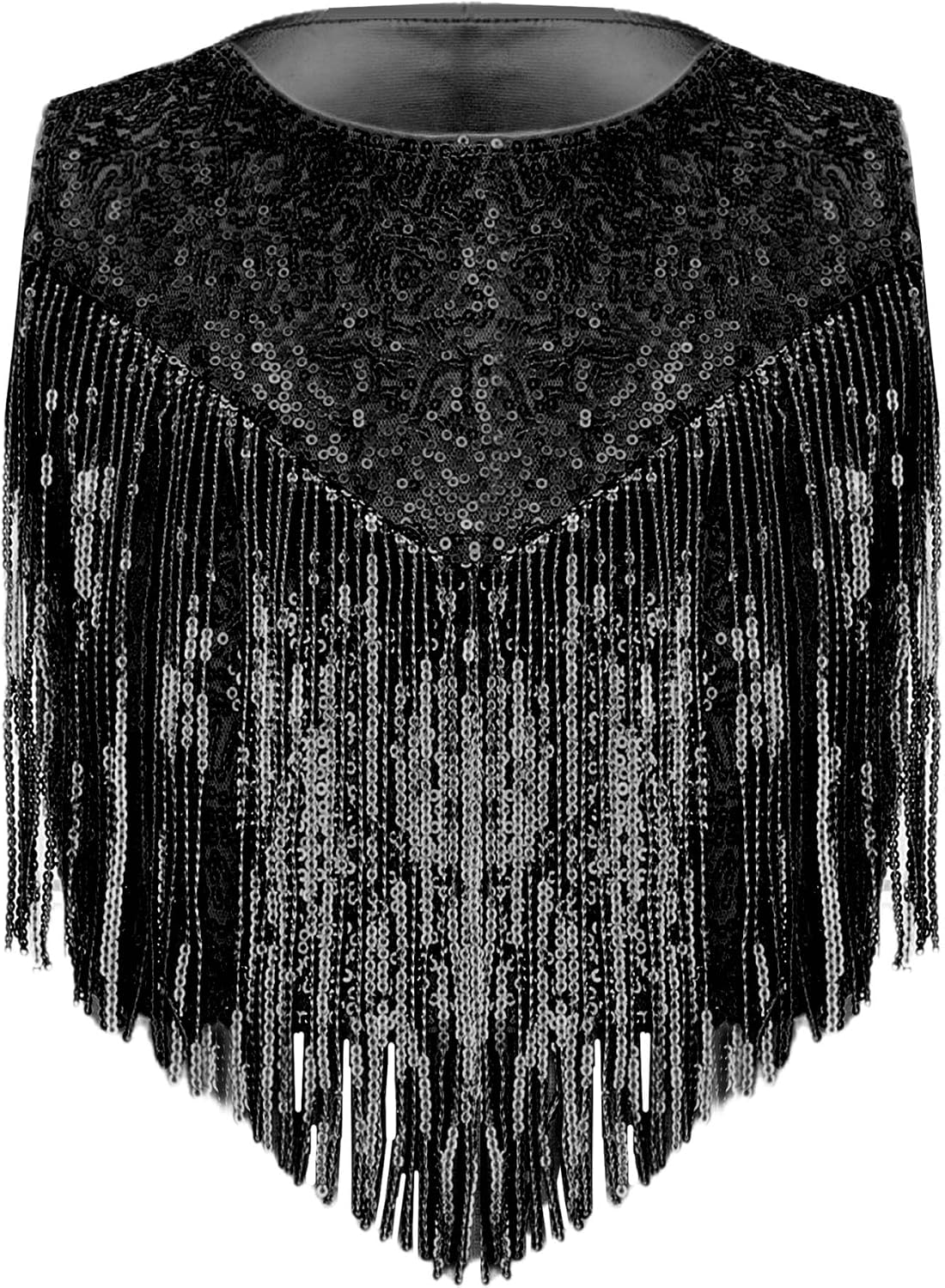 Girls Kids Metallic Gloss Retro Disco Dance Vest Halloween Party Sleeveless Crop Tank Tops with Tassels
