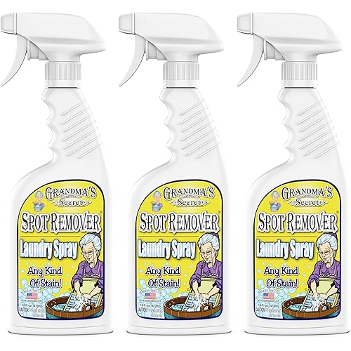 Grandma's Secret Spot Remover Laundry Spray - Chlorine, Bleach and Toxin-Free Stain Remover - Stain Remover for Clothes - Fabric Stain Remover Removes Oil, Paint, Blood and Pet Stains - 16 Oz, 3 Pack