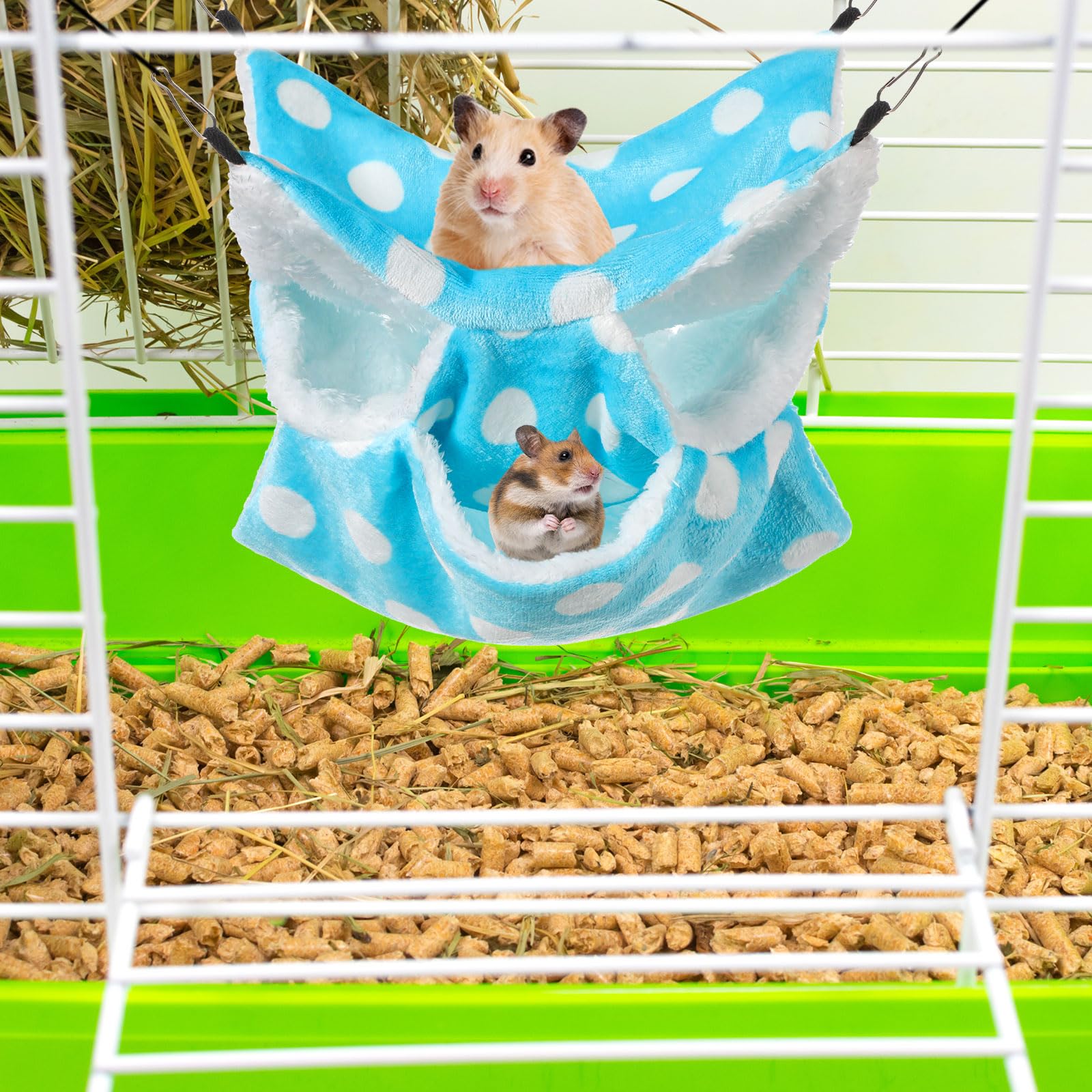 Sadnyy Hamaca de 6 piezas para ratas, cobayas, cama de hurón, hamaca colgante de animales pequeños, hamaca para mascotas, hamaca para chinchilla, rata, deslizador de azúcar, ardilla y reptiles (patrón