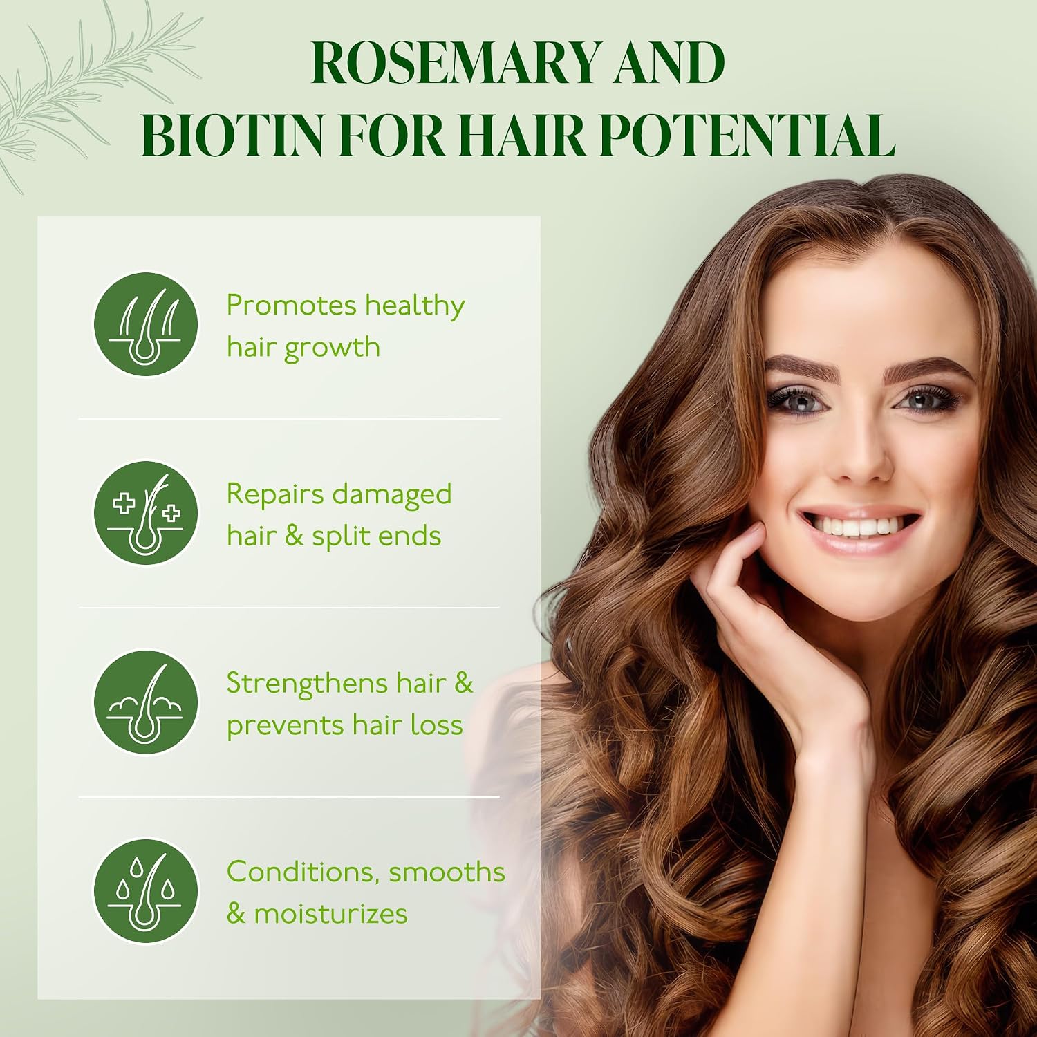 Hair Growth Shampoo & Hair Loss,Rosemary Oil & Biotin Shampoo,Thinning Hair