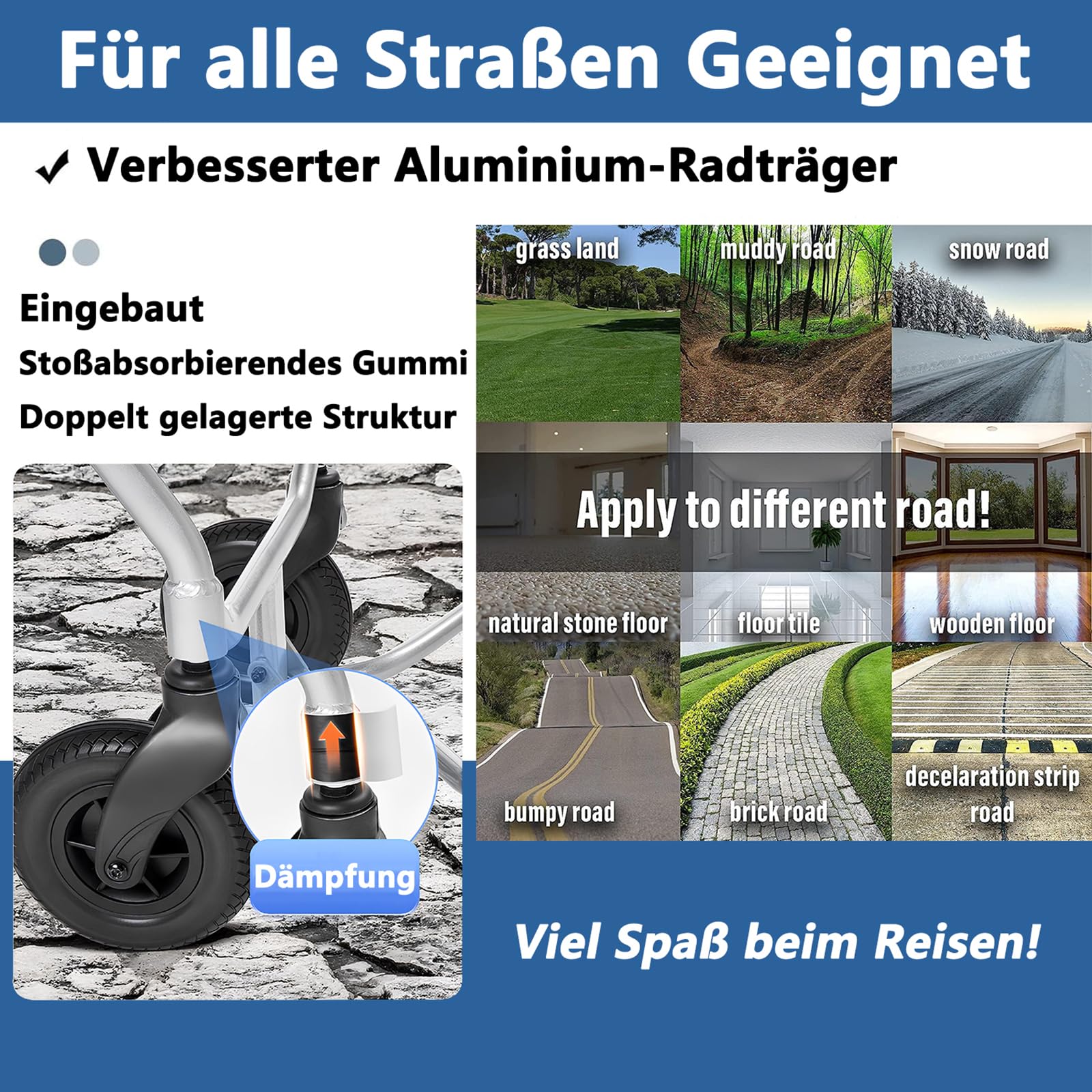 AMITD Elektrischer Rollstuhl Faltbar Leicht Luftfahrt-Zertifizierung, Elektrorollstuhl - 15 kg 20 km 400 W bis 120 kg, mit Doppelsteuerung 2 Li‑Akkus Intelligente Bremse, für Indoor & Outdoor Reise
