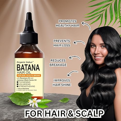 Miniatura 4 de Batana & Romero Aceite para el cabello para fortalecer el cuero cabelludo y el cabello, aceite de tratamiento, nutrición de cejas y pestañas