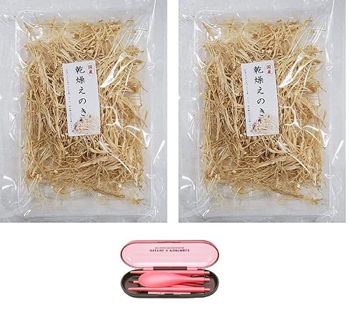 Generic Setas enoki japonesas de hongos secos de 1.0 onzas (1.06 oz) x 2 paquetes que incluye palillos, juego de 3 piezas