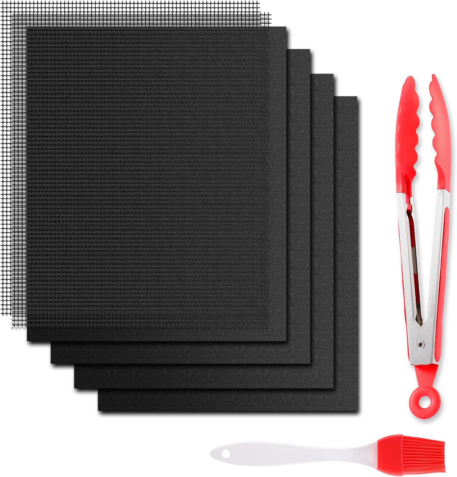 6 Pack Outdoor Grill Mats Set Heavy Duty, NonStick, and