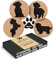 Vista 12 de Portavasos de corcho para amantes del pastor alemán, juego de 4 con parte inferior protectora, decoración de perro para bebidas, gran idea de regalo
