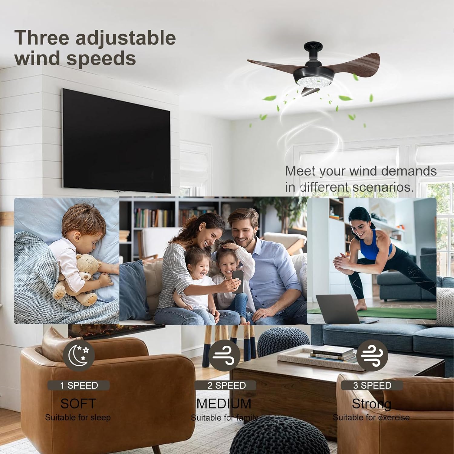 Socket Fan Light with Remote, Portable Small Ceiling Fans with Lights Bulb for Bedroom, Kitchen, Living Room, 25" Screw in Ceiling Fan in Light Socket for E26 Base 30W/3000K-6500K Dimmable