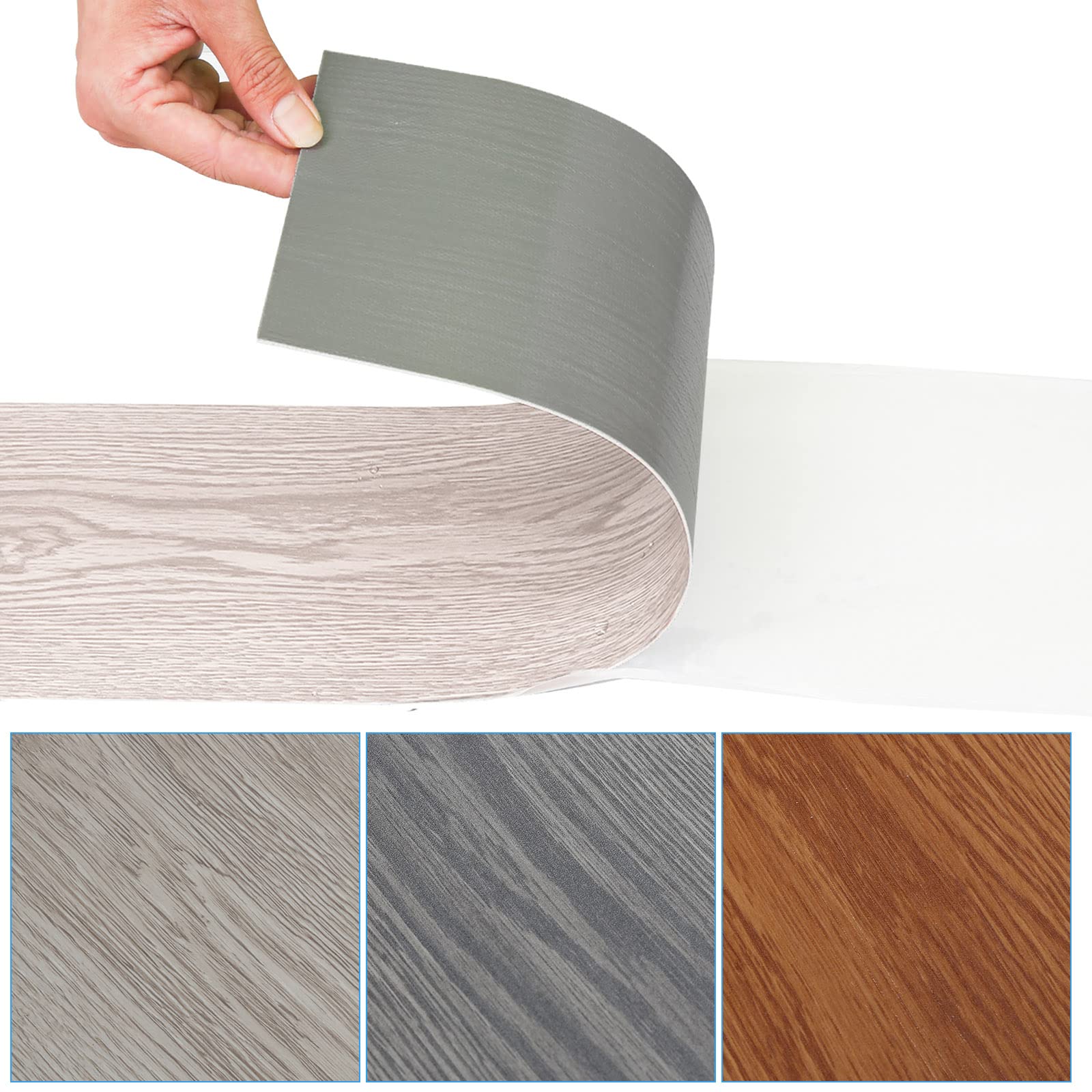 Gimisgu Pavimenti in vinile autoadesivo, antiscivolo, impermeabile, spessore 1,5 mm, 49 piastrelle, ca. 7 m² (White Oak)