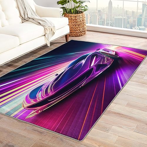 Miniatura 19 de Alfombra de los años 70 y decoración del hogar, alfombra de sala de estar, alfombras retro onduladas para dormitorio, alfombras lavables, alfombra