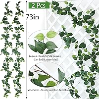 Vista 55 de Mizii 2 Strands Artificial Maples Vines Garland 79" Fake Vine Silk Maple Leaves Faux Hanging Fall Garland for Fall Decor Thanksgiving Porch Mantle