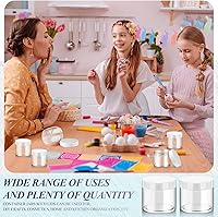 Vista 77 de 6 Pack 6oz Plastic Jars Containers with Lids Wide-mouth Refillable Leakproof Reusable Round Empty Jars for Travel Cosmetic Dry Food Spice Candy Clear