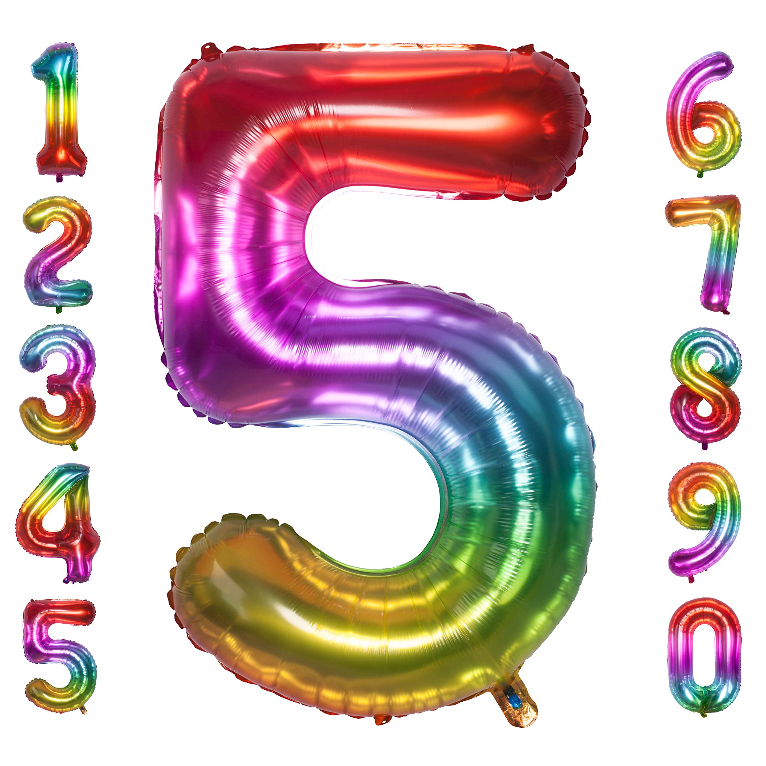 Red 0 balloon 40 Inch Giant Helium Foil Number 0 to 9 Red Balloon Birthday Wedding Party Digital Decorations (Number 0) — view 441