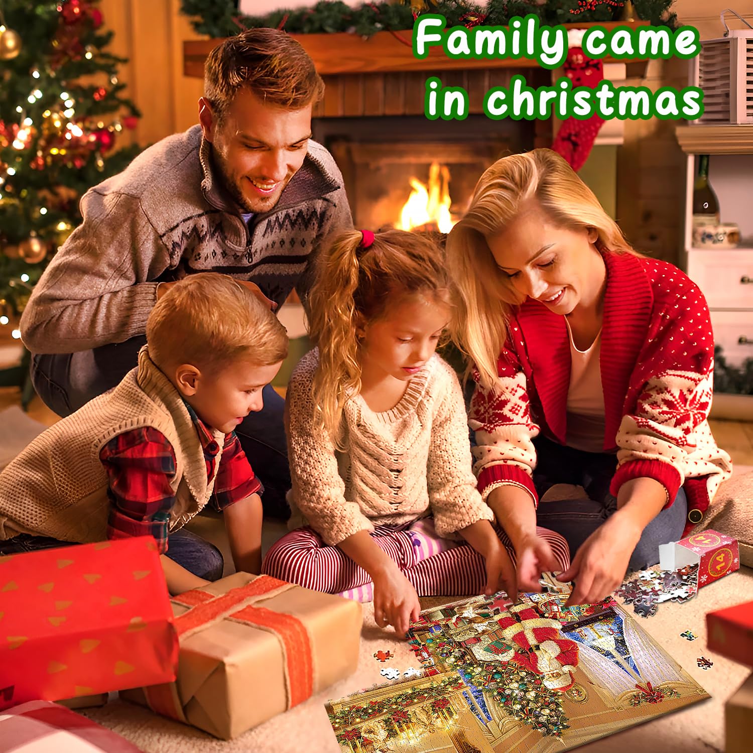 2024 Jigsaw Puzzle Advent Calendar - 24 Days Countdown, 1000 Piece Christmas Puzzle For Adults & Kids (27.5x19.7 In) 5 thumbnail image
