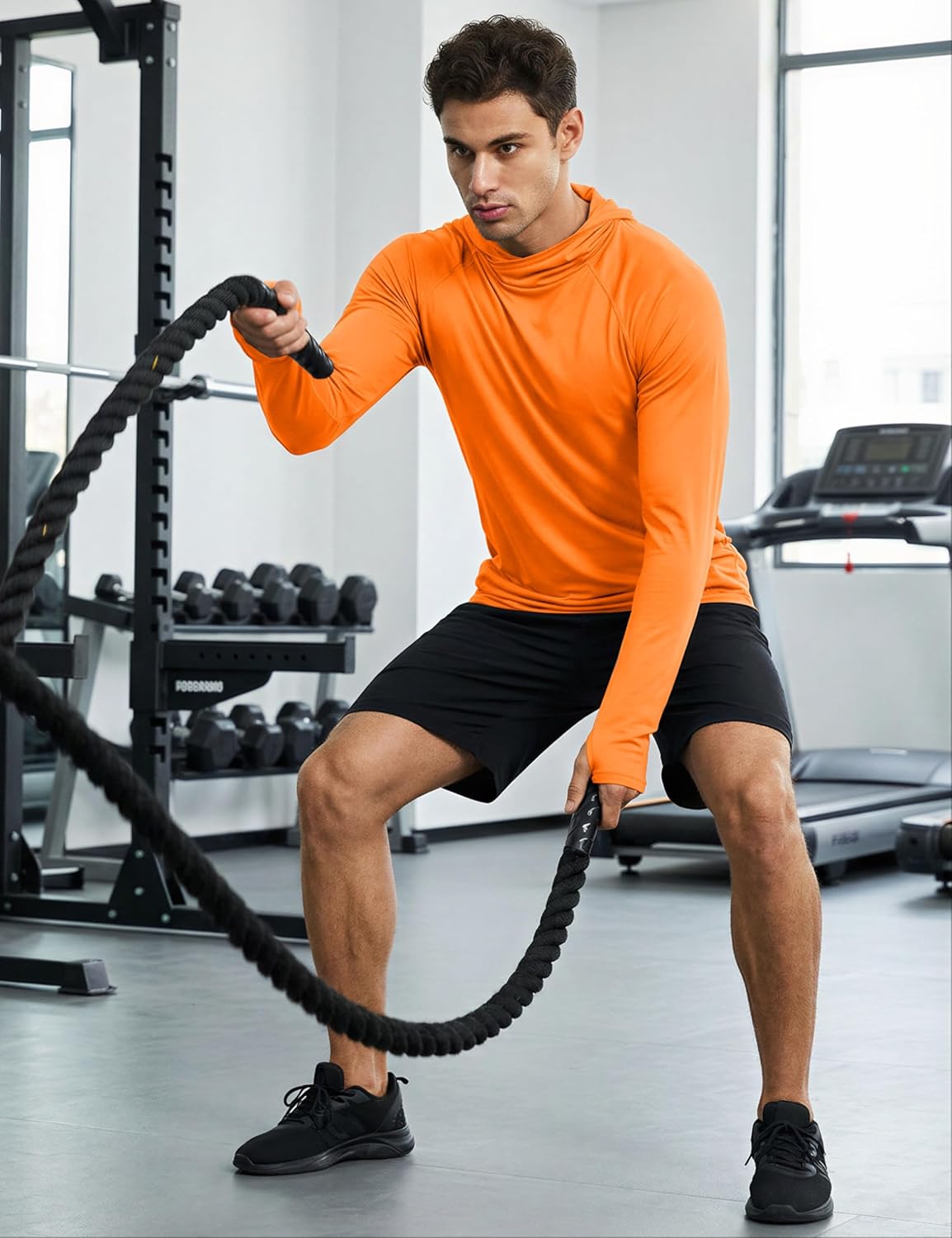 MAGCOMSEN Men's UPF 50+ Sun Protection Shirts Quick Dry Long Sleeve Rash Guard Lightweight Hoodie Shirt Fishing Running - Image 3