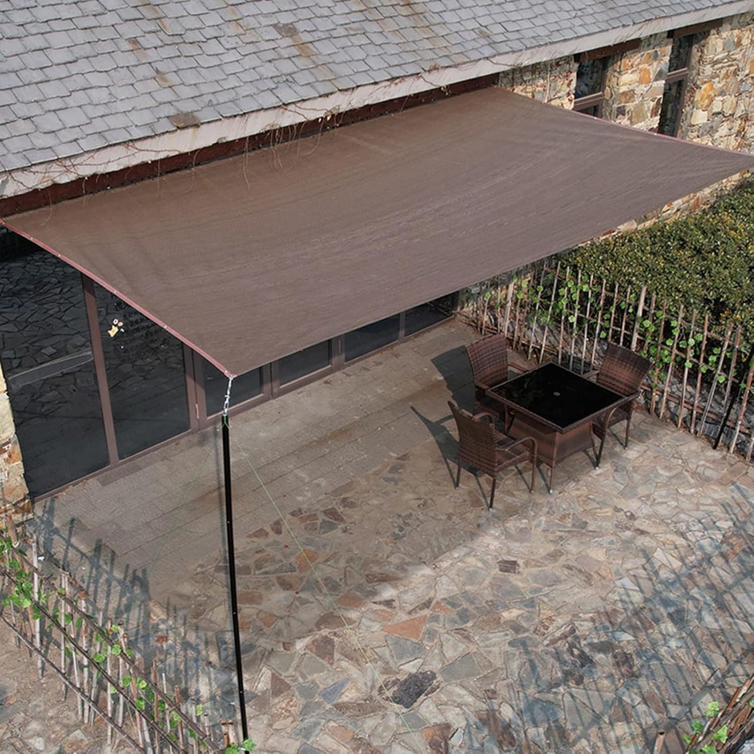 Breathable Awning,Conservatory Roof Shading net,Sunblock Shade Cloth Net,Outdoor Shade Screen,2m,3m,4m,5m,6m,7m Rectangular Shade Sail,90% UV-Resistant,2x2m(7 * 7ft)