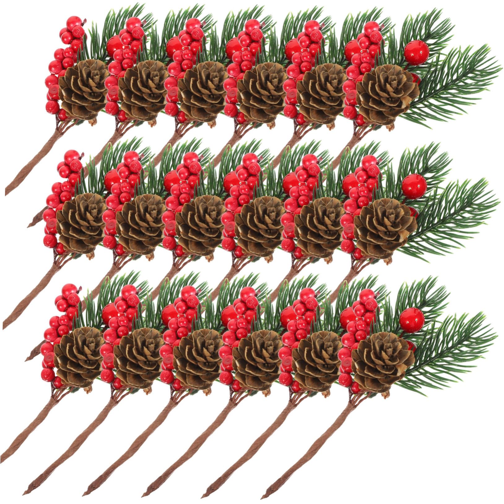 クリスマス ミニ人工松ぼっくり レッドベリー 人工松ピック 飾り 造花 91z5ZobrORL._AC_UL210_SR210,