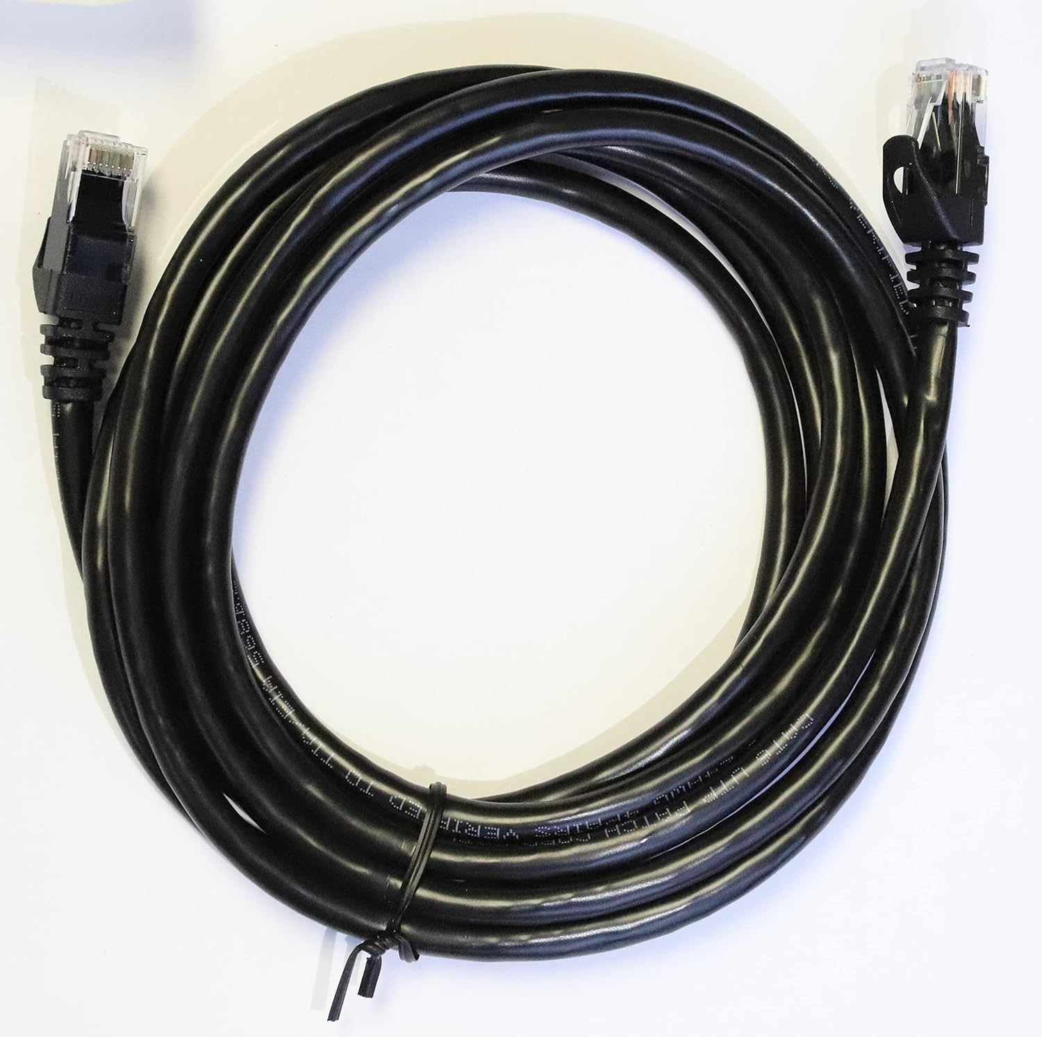 BOIN-E Cat 6 Ethernet Cable 50 Foot, Round Bare Copper Internet LAN Cable, Cat6 Ethernet Patch Cable, 10Gbps Snagless Cat 6 Ethernet Cable, Computer Network Cable with Clips, Black