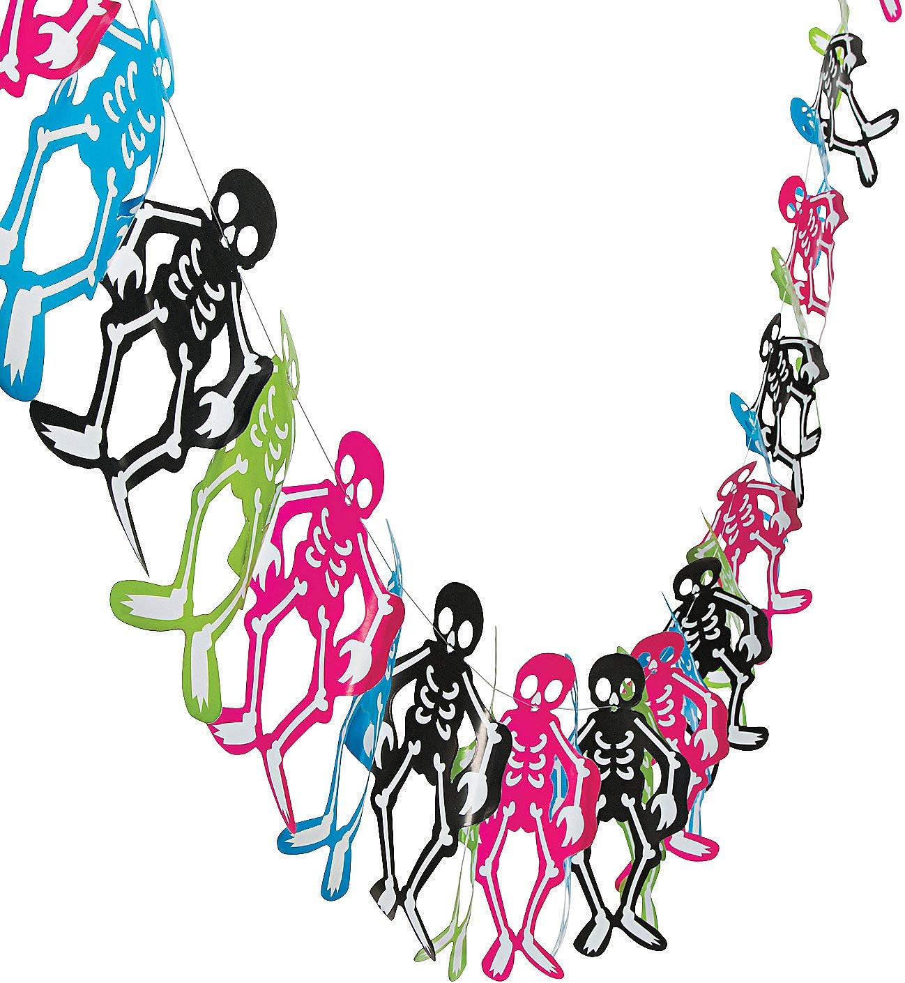 Fun Express - Skeleton Garland for Halloween - Party Decor - Hanging Decor - Garland - Halloween - 1 Piece