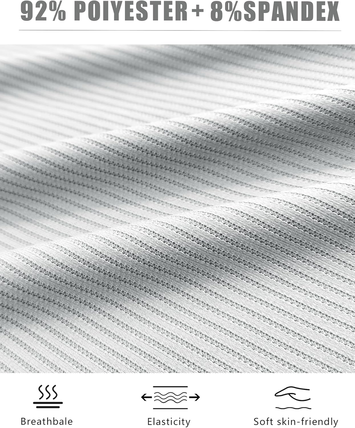 Lehamnlin Mens Base Layer Thermal Underwear Lightweight Long Sleeve Slim Fit V-Neck Tops - Image 4