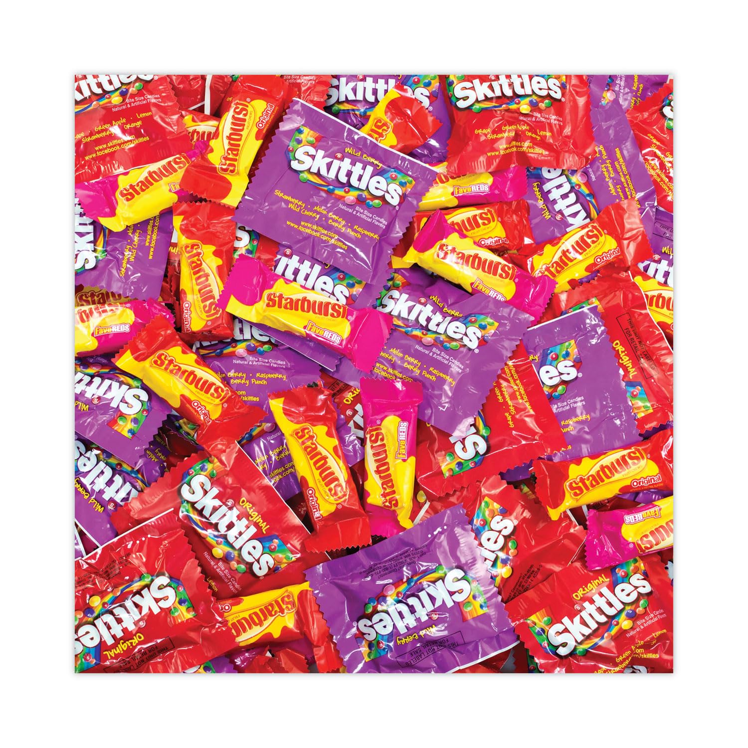 Skittles And Starburst Bite 250 Piece Candies Variety, 104.4 Ounce