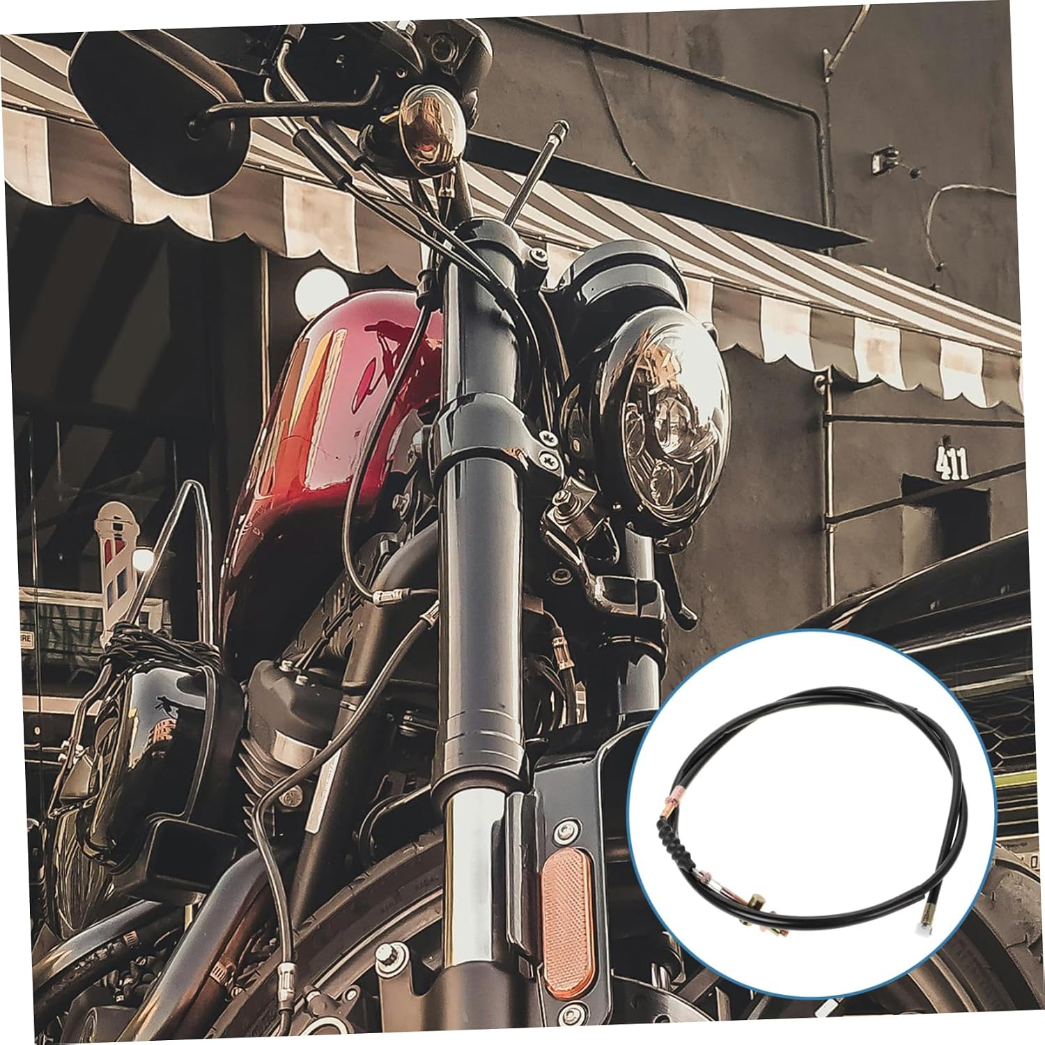 CHILDWEET Motorcycle Brake Cable Assembly with Hydraulic Brake Hose and Extended Clutch Line for Dirt Bike and Sportster Compatible with Durable Wire and Construction for Reliable