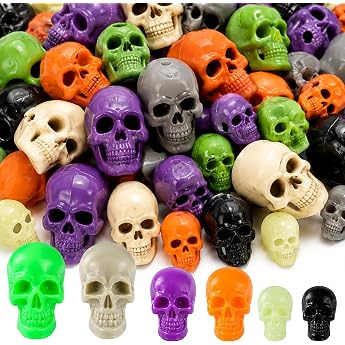 Pack of 150 Skull Decoration Mini Skull Flower Pot Decoration