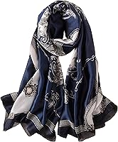 YMXHHB Mulberry Silk Scarf - Long Lightweight Fashion Shawl Wrap for Women, 70x35 Inch Elegant Headwrap Stole