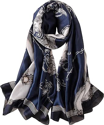 Mulberry Silk Fashion Scarf - Long Lightweight Shawl Wrap