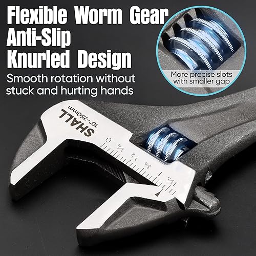 Miniatura 9 de SHALL Juego de llaves de pie de cuervos métricas y llaves ajustables