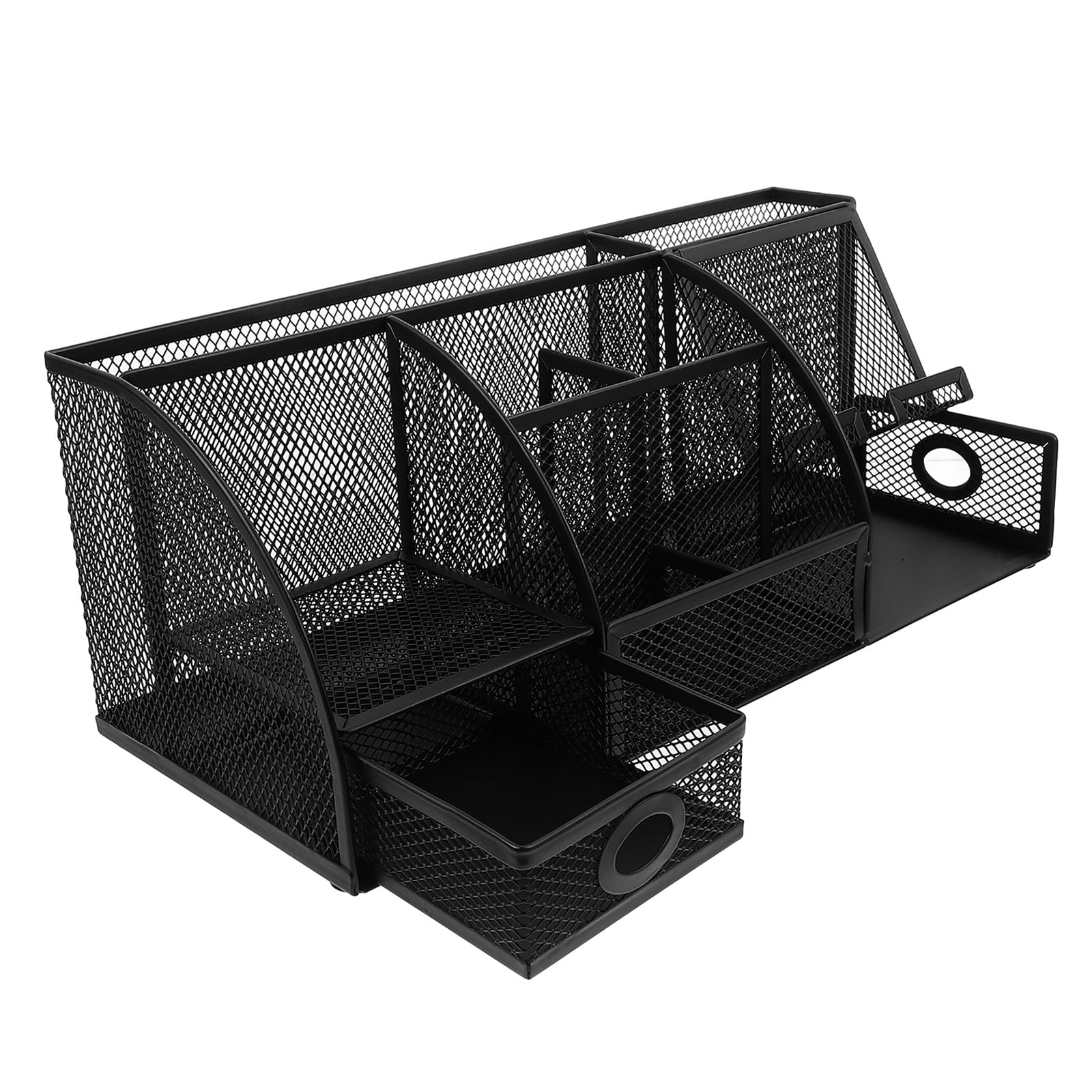 Eleganter Schwarzer Eisen Stiftehalter mit Mesh Design Multifunktionaler Organizer für Schreibtisch zur Einfachen Aufbewahrung und Schnellen Zugriff im Büro oder Schule